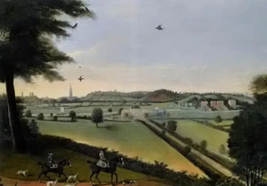 Oil painting thomas bardwell - a prospect of trowse hall norwich nice landscape - Picture 1 of 1