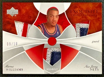 MARCUS WILLIAMS 2006-07 UD Exquisite Collection Triple Patches 4-Colors RC 09/10 - Image 1 of 2