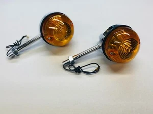 Rear Turn Signals for Norton Triumph BSA EMGO Short Blinkers - Picture 1 of 3
