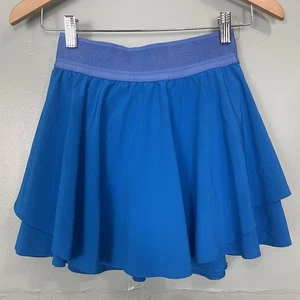 Lululemon Court Rival hoch geschnittener Rock groß Skort Pool Seite blau Größe 4 W8ABJT - Bild 1 von 8