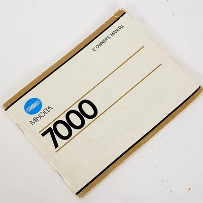 MINOLTA 7000 Hi TECH AF 35mm FILM CAMERA - OWNERS MANUAL #PA404 - Image 1 of 3