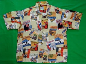 Reyn Spooner Vintage Hawaiihemd Rayon Sunset Magazine Aloha XL - Bild 1 von 4