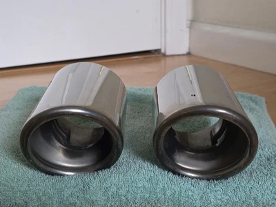 Set of 2 Genuine OEM 2017-2019 Honda CR-V Touring Chrome Exhaust Finishers Tips - Image 1 of 4