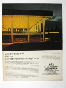 Austin Company Montreal Canada Broadcasting Centre Expo 1967 Vintage Ad Print - Bild 1 von 2