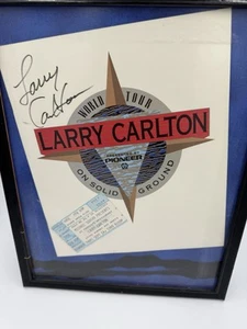 Larry Carlton Autographed Concert Program And Ticket Stub Framed 9/89 - Picture 1 of 3