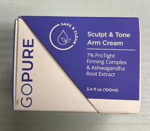 GoPure Sculpt & Tone Arm Creme 3,4 flüssige Unzen/100 ml Ablaufdatum 02/27 Neu - Bild 1 von 3