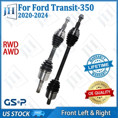 OE Front Pair CV Axle Shaft For 2020 21 22 23 24 Ford Transit-350 HD 250 RWD AWD - Image 1 of 4