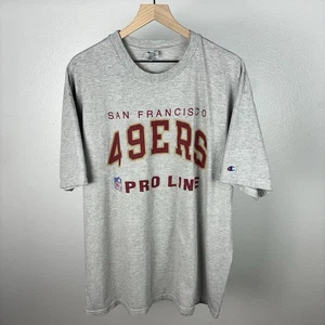 Vintage San Francisco 49ers Champion Pro Line NFL grau rot T-Shirt Größe 2XL - Bild 1 von 5