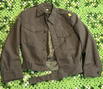 Chaqueta Militar De Colección Para Hombre Mezcla de Lana Abrigo Corto Años 80 Uniforme del Ejército Grecia Foto 1 de 4