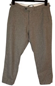 Pantalones de carrera Vitale Barberis Canonico para hombre 30x25 gris 1663 Hiltl lana frente plano - Imagen 1 de 13