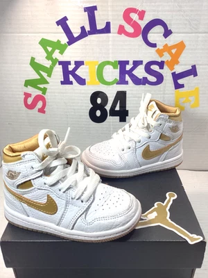 Jordan 1 Retro High OG 'Metallic Gold' Toddler size 7C - Image 1 of 4