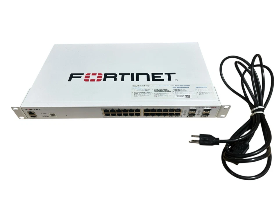 FORTINET FortiSwitch 124F-FPOE 24-Port Managed Network Switch FS-124F-FPOE - Image 1 of 4