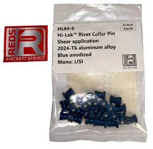 HL84-6 New 25 Pack Hi-Lok Collar - Imagen 1 de 4
