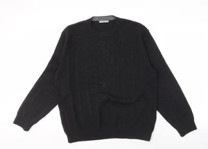 Marks and Spencer Black Wool Blend Men's Pullover Jumper L - Picture 1 of 12