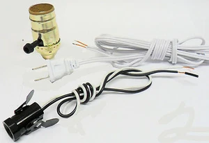 Lampenteile: Nite-lite Lampenset mit 8' weißem Kabel, TR-209, TR-44 - Bild 1 von 1