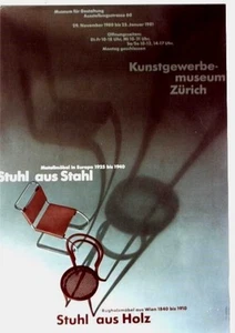 Original Vintage Poster CHAIRS OF STEEL OR WOOD EXPO 1981 - Bild 1 von 1