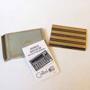 Colibri Card Holder and Address Master 8K CEA1007 Gold Engine Turned New in Box - Picture 1 of 8