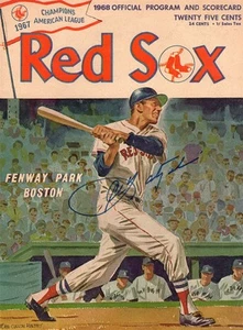 1968 Mickey Mantle Last Game Program Signed Carl Yastrzemski Red Sox /Yankees⚾️ - Bild 1 von 1