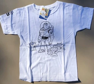 Camiseta para colorear Toy Story Buzz Lightyear mediana para niños - Imagen 1 de 3