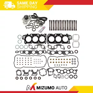 Head Gasket Set Timing Belt Kit Water Pump Fit 99-04 Toyota Lexus 3.0L 1MZFE - Picture 1 of 12