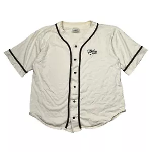 No Fear Vintage 90s Baseball Jersey Shirt Button Up Embroidered Logo M Medium - Picture 1 of 5