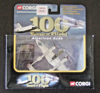 CORGI  P-38 LIGHTNING  RICHARD BONG  100 YEARS OF FLIGHT AMERICAN ACES  CS90208 - Image 1 of 4