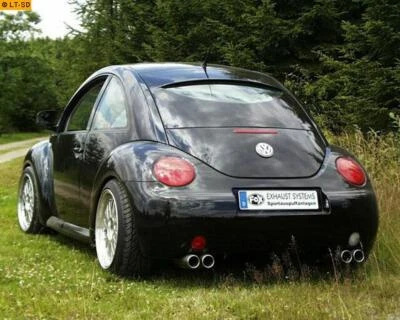 FOX Duplex Sportauspuff VW New Beetle 1C 9C ab Bj.98 re li je 2x76mm Absorber - Bild 1 von 4