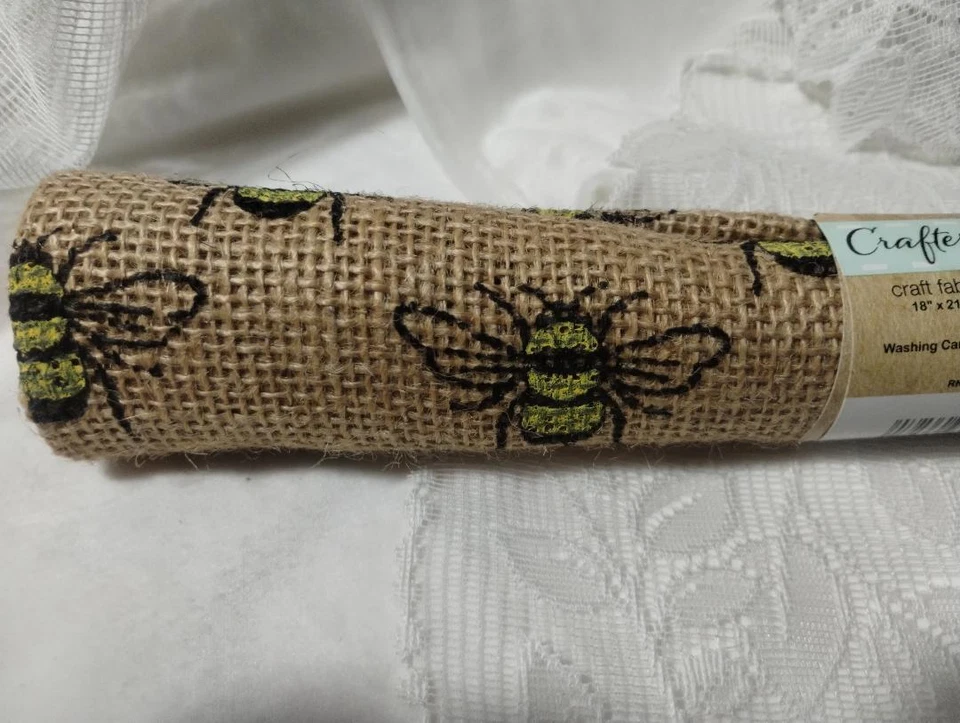 NEW Crafter Square 100% JUTE BURLAP BUMBLEBEE HIVE DAISY SUNFLOWER diy YOU PICK - Image 1 of 4