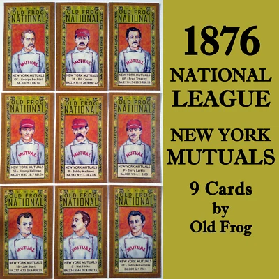 Old Frog 1876 LOUISVILLE GRAYS LIGA NACIONAL 9 tarjetas béisbol Jim Devlin Foto 1 de 4