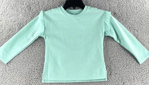Epic Threads Girl Sweater Size 5 Aqua Wash Ruffles Rhinestones Stylish - Picture 1 of 13