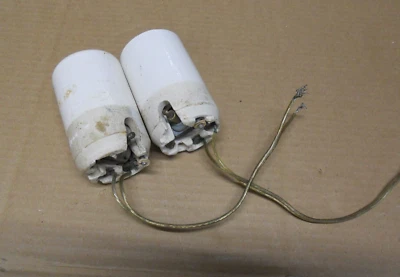 2 Lámparas Mogul de porcelana cerámica vintage para piezas/restauración (LS) Foto 1 de 3