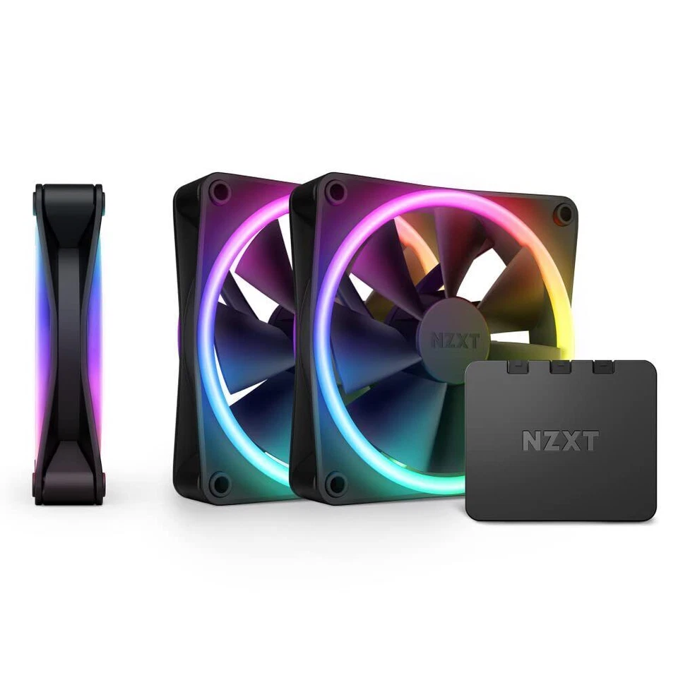 NZXT F120 RGB DUO 120mm Gehäuselüfter - Schwarz (3er Pack)