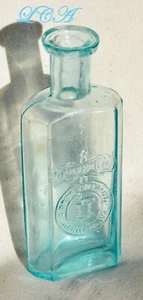 Antique POLK MILLER DRUG Co colored PHARMACY bottle RICHMOND VIRGINIA w/ picture - Picture 1 of 6