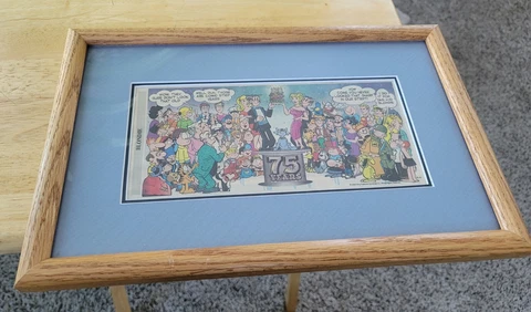 Framed Blondie Dagwood Comic Strip Print © 2005 75 Years Anniversary Cover