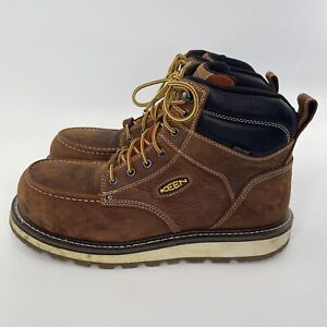 KEEN Utility Boots Brown Cincinnati 6" Waterproof Soft Toe Mens Sz 13 D