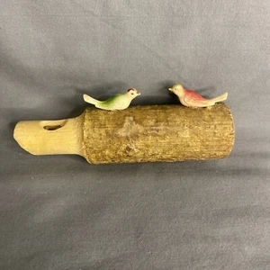Vintage Vogelpfeife aus Holz handgeschnitzt handbemalt - Bild 1 von 7