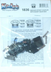 Kadee #1836 (#1 Scale) Medium Offset Coupler w/Short Grear Box (1 Pair) - Picture 1 of 1