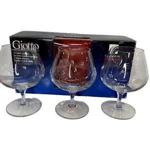 VTG Bormioli Giotto 3-Pc Snifter Glass Set in Box – Italy – Crystal Brandy Cogna - Picture 1 of 10