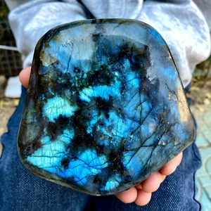 3.45LB Natural Labrador flash moonstone quartz crystal mineral specimen - Picture 1 of 12