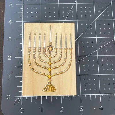 Vintage All Night Media MENORAH 969H Rubber Stamp - Image 1 of 4