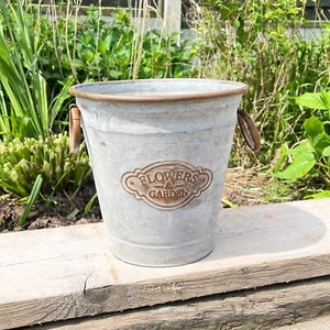 Garden Planter Plant Pot Cover Outdoor Vintage Rustic Ornament Decoration Flower - Picture 1 of 9