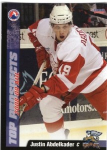 Justin Abdelkader 2008-09 AHL Top Prospects Grand Rapids Griffins