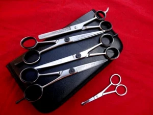 Pet Grooming 6.5" Scissors & Downward ,Upward Curved & 6" Thinning dog/cat_Case - Picture 1 of 11