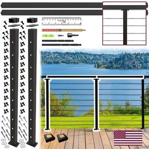 CR Fence & Rail 36" Top Mount Cable Kit with Metal Top Rail and Top Rail Conn... - Picture 1 of 7