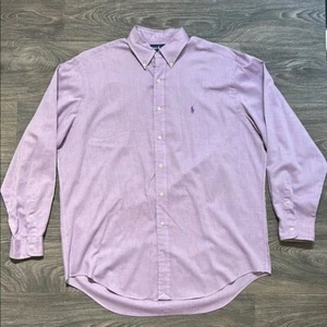 Ralph Lauren 16.5-35 Iconic Oxford Button Down Shirt Thistle Purple Yarmouth - Picture 1 of 9