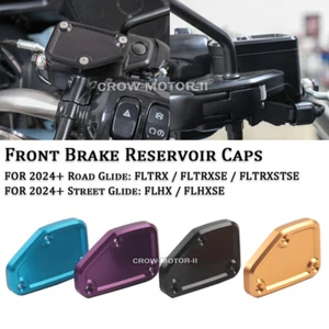 Brake Reservoir Caps Protector Cover Fit For Touring Street Glide FLHX 2024 2025 - Bild 1 von 12