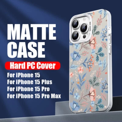 Floral For iPhone 15 14 13 Pro Max 12 11 XS XR ShockProof Slim Hard Case Cover - Image 1 of 4