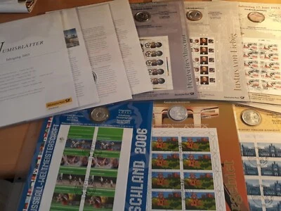6 mal 10 Euro 925 er Silber Münzen BRD Post Ausgaben Numisblätter komplett 2003 - Bild 1 von 4