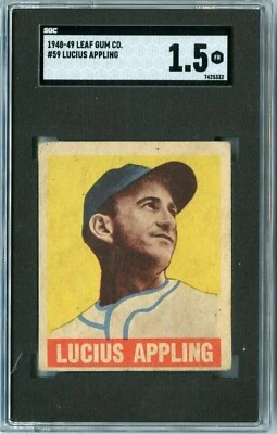 1948-49 Leaf Luke Appling Chicago White Sox #59  🚀 🚀💥 SGC Graded 1.5 - Image 1 of 2