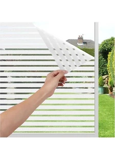 LEMON CLOUD Fensterfolie Vertikale Streifen Fenster Sichtschutzfolien - Bild 1 von 6